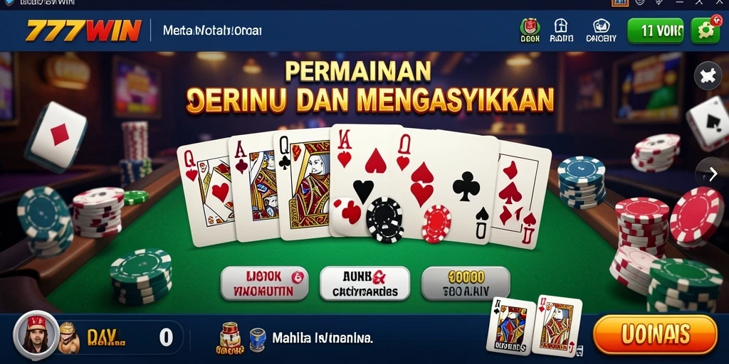 Tampilan seru gameplay Domino di 777WIN.