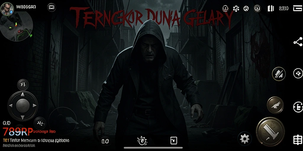Screenshot gameplay 789RP menunjukkan ketegangan yang mencekam dalam suasana gelap.