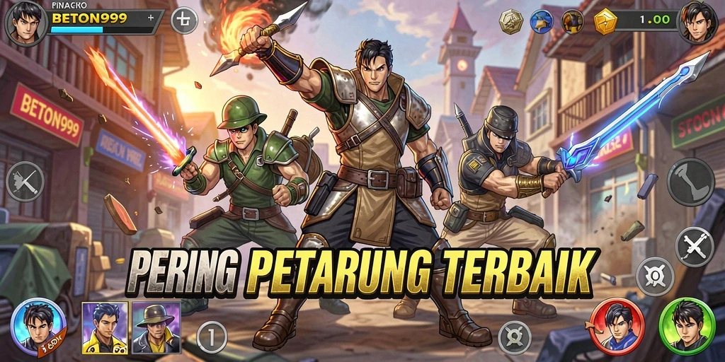 Screenshot dari gameplay BETON999 yang menampilkan pertarungan seru.