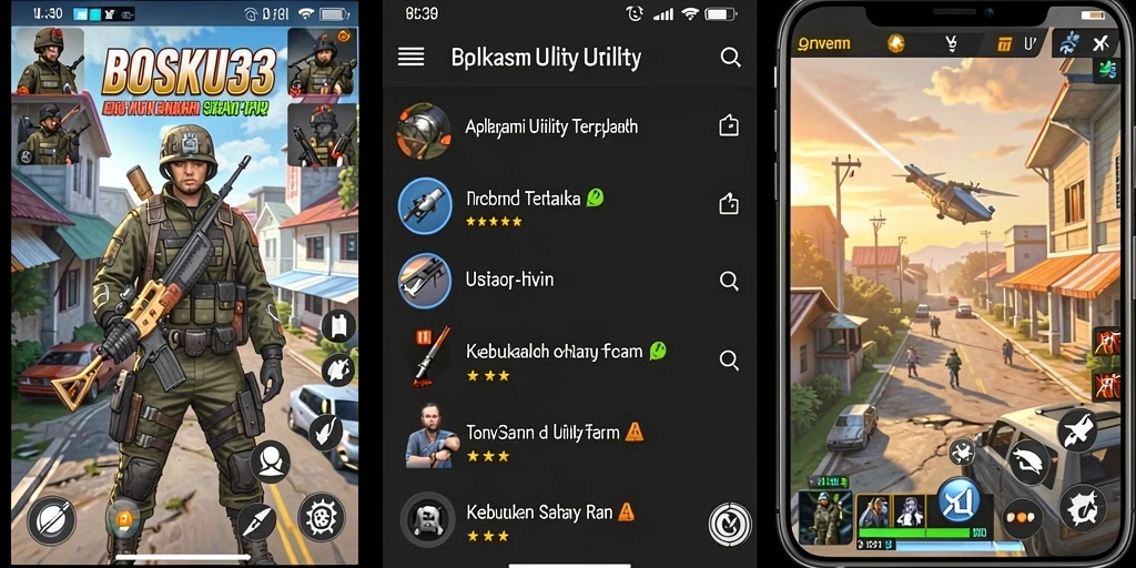 Screenshot utama BOSKU33 menampilkan antarmuka aplikasi Utility yang intuitif.