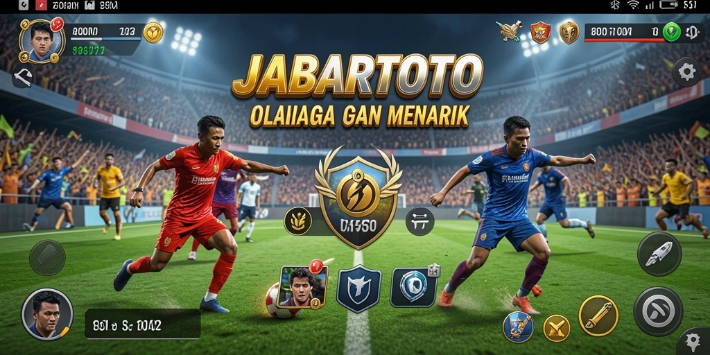Tampilan gameplay menampilkan aksi seru di berbagai cabang olahraga.